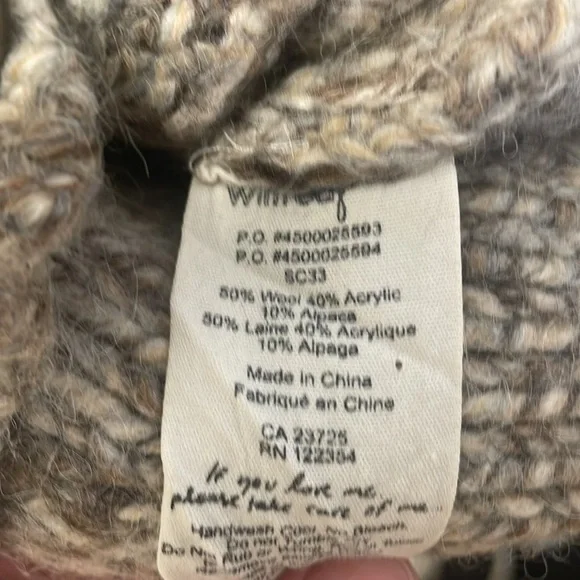 Aritzia - Wilfred Free - Wool Alpaca Blend Cardigan Sweater - Grey / Black - XS - Picture 5 of 13